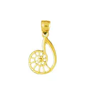 14K Gold Cut Out Sea Snail Charm
