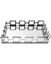 Classic Touch Square Mirror Tray