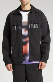 PUMA x PLEASURES Cellerator Track Jacket in Puma Black at Nordstrom, Size X-Large