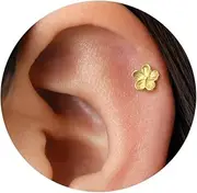 [NONTAI] 20G/18G/16G Tiny Nose Stud Threadless Flat Back Earrings, Cartilage Tragus Helix Stud Conch Piercing Jewelry