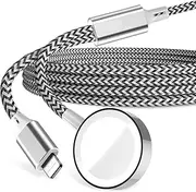 Smart Watch Charger Watch Magnetic Charging Cable 2 in 1 Charging Docks Compatible with iWatch Series 9/8/SE/7/6/5/4/3/2/1, for Phone 15 Pro/15/14/13/12/11/Pro/Max/XS, for Pad and Airpods Series
