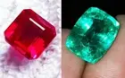 Natural Emerald & Ruby Pair 8 to 10 Ct Loose Gemstone Certified RM192
