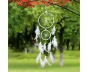 Dream Catcher With Feathers White