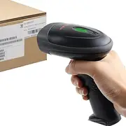 USB Wireless Barcode Reader - Handheld 1D 2D Scanner, QR Code Detection | Intelligent Omnidirectional Scanning, USB-Compatible for Laptops, Great for Quick Transactions and Inventory Tracking
