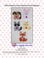 Valentine's Day Heart Shaped Animal Magnets-Plastic Canvas Pattern or Kit