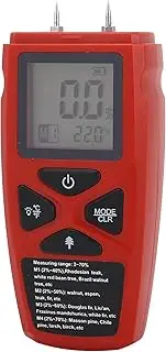 Wood Moisture Meter, Pin Type Wood Humidity Detector Digital Water Leak Tester with Backlit LCD Display, Digital Dampness Moisture Sensor Detector for Wood Firewood Drywall Paper