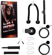 Flex Home Fitness Portable LAT Pulldown & Lift Weight Pulley System - 10pc Set