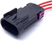 DAHUOKUP 3Pin 15326813 Auto Oil Pump Plug Waterproof Electrical Connector Wiring Harness Female Male 13519047(3P Male,20 Pcs)