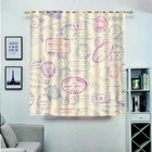 classic and collectible postmark Printing 3D Blockout Curtains Fabric Window