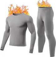 [gagli] Thermal Underwear Set for Men Long Johns with Fleece Lined Warm Base Layer Top Bottom Set for Cold Winter