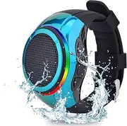 Frewico Wearable Portable Waterproof Bluetooth Speaker Watch X10 Clip Speaker MP3 Player Handsfree Clear Call Speakerphone,TWS,SD Card Slot,Selfie for Working, Running, Cycling(Blue)