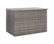 vidaXL Garden Storage Box Grey 150x100x100 cm Poly Rattan