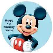 Mickey Mouse PERSONALISED ICING edible image cake topper DECORATION