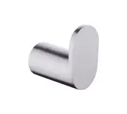 Rushy Brushed Nickel Round Robe Hook