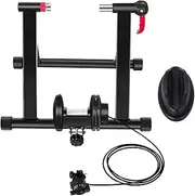 Magnetic Bike Trainer Stand w/ 6 Speed Level Wire Control Adjuster, Foldable Bicycle Exercise Stand, for 20-22 inch Mountain & Road Bikes