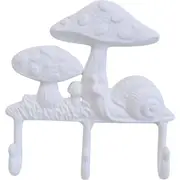 LVD Toadstool Triple Hanging Iron Hooks Organiser Storage Home Decor White
