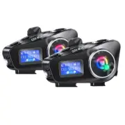 LCD Display Motorcycle Bluetooth Headphone Rider Helmet Intercom Headset TF Card