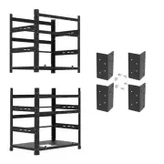 AAAwave The Sluice V.2 12 GPU Mining Rig Frame X2 and 4 pcs of stacking brackets