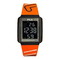 在飛比找PChome24h購物優惠-【FILA 斐樂】簡約方形電子錶-亮眼橘/38-325-00