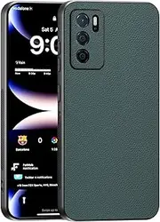[TAUYN] Case for Oppo A16 / Oppo A16s / Oppo A54s, Ultra Thin Premium PU Leather Back Mobile Phone Case, Soft Silicone Frame, Shockproof, Scratch-Resistant, Protective Case - Green