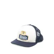 [Rhude] Rhude Embroidered-logo Mesh-back Trucker Hat ONE SIZE BLUE