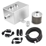 2L Oil Catch Can Reservoir Tank Breather Filter Baffled With 10AN Fuel Line Kits (for: Honda)