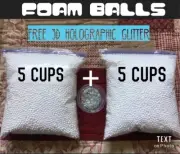 Micro Foam Beads Foam Balls For Floam And SLIME 2 Bag Plus Glitter
