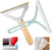 2Pcs Manual Portable Fabric Shaver, 1 Metal Carpet Lint Scraper for Furniture Pe