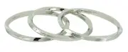 S.Michael Designs Stainless Steel Set of 3 Twist Bangle - Fits 8"