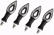 TDR 4x LED Turn Signal Indicator Light Black For Kawasaki Ninja 250R EX250 Versys