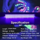 HG 1 Pack LED UV Blacklight UV Lamp Bar Stage Blacklight Tube Portable UV Light