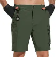 [VAYAGER] Men's Hiking Cargo Shorts Quick Dry Casual Golf Tactical Shorts with Pocket for Fishing Outdoor