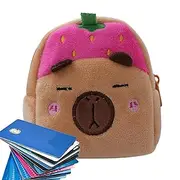 [Generic] Plush Pouch, Cartoon Animal Pouch Purse, Size Soft Storage, Plush Backpack Pendant, Ideal for Hair Clips, Candy, Snacks, Chocolate, 3.54x3.94x1.97 Inches, Pink, Refer to description, Unisex