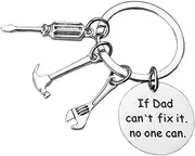 [Beavorty] Stainless Steel Key Chain for Dad Engraved Key Ring Father's Day Christmas Birthdays with