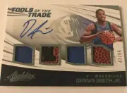 Dennis Smith Jr. RC 2017-18 Absolute TOOLS OF THE TRADE 4X RELIC AUTO /99 MAVS