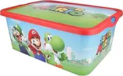 Stor Super Mario Storage Box Container with Click Lock Lid, For Kids, Bedroom, Playroom, Toys, BPA Free (13 Litre)