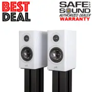 POLK AUDIO RESERVE R100 BOOKSHELF SPEAKERS PAIR - SATIN WHITE