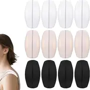 [Mikovivi] 6 Pairs Bra Strap Cushions, 3.66x2in Silicone Shoulder Pads Non-Slip Invisible Soft Shoulder Protector Pad Bra Strap Accessories for Women & Girls (White, Black and Nude), White, Black, Nude