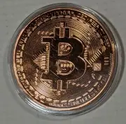 1pc Bitcoin Commemorative Round Collectors Coin Copper color ships from USA