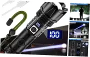 Rechargeable LED Flashlight 1000000 Lumen, Super Bright Flashlight with Black
