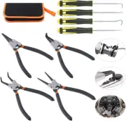 Swpeet 8Pcs Snap Ring Pliers with Pick and Hook Set, 4Pcs Heavy Dut Circlip Oil