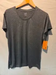 Champion Duo Dry Short Sleeve Knit Mesh Athletic Tee Shirt Dark Gray XXL NWT