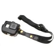 1* Leather Case Bag With Neck Strap/Chest Belt/Shoulder Strap for GoPro Hero 5/6