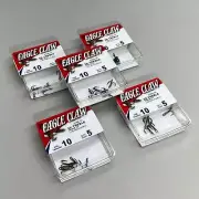 EAGLE CLAW (5 PACK) Curved Point 2X Treble Hook Lure Repla Bronze #10 5pc 374A-1