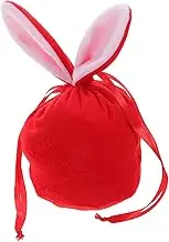 Cabilock Easter Goodie Bags Easter Candy Bag Cute Bow Furry Candy Bags Bag Goody Bags Kit Spindle Candy Goody Bags Cartoon Pillows Easter Bunny Party Goody Bag Easter Egg Bag Cloth Red
