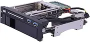 GUYOS Dual Bay 3.5" + 2.5" Inch III Hard Drive HDD & Stray Caddy Internal Mobile Rack Enclosure Docking Station with USB 3.0 Port Hot Swap