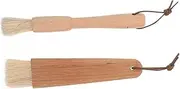 Wooden Grill Brush Set Grill Cleaning Brush for Outdoor Cooking Natural Bristles