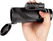 40x60 High Performance Monocular Real Magnification 12X Compatible with Mobile Phone Camera Telescope for Outdoor Sports Dual Focus