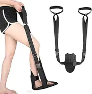 Foot and Calf Stretcher, Stretching Strap with Adjustable Padded Strap for Plantar Fasciitis, Heel Spurs, Foot Drop, Achilles Tendonitis & Hamstring, Yoga Foot & Leg Stretch Strap