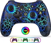Multifunctional Wireless Switch Controller for Nintendo Switch/Lite/OLED–Switch Controllers Compatible with Android, IOS, Windows PC, Switch Pro Controller Features LED,Motion,Vibration,Turbo,Wake Up